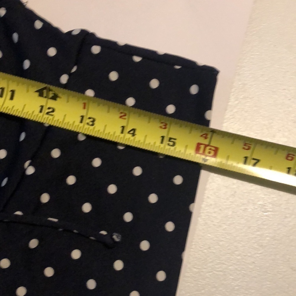 Crop top by Polly & Esther, navy with white polka dots, small - Picture 8 of 9